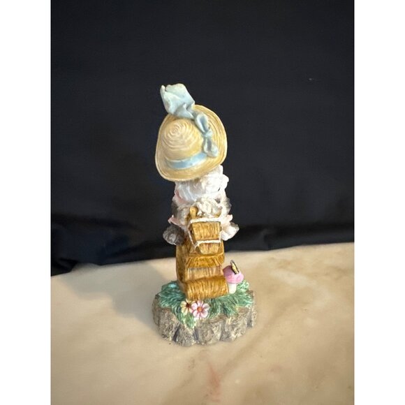 Westland 1997 $4086 Cat Rocking Kitty Figurine On Rocking Chair Spring Decor Bun - Picture 5 of 7